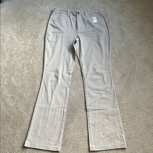 Old Navy High-Rise Boot-Cut Khaki pants size 8 Tall